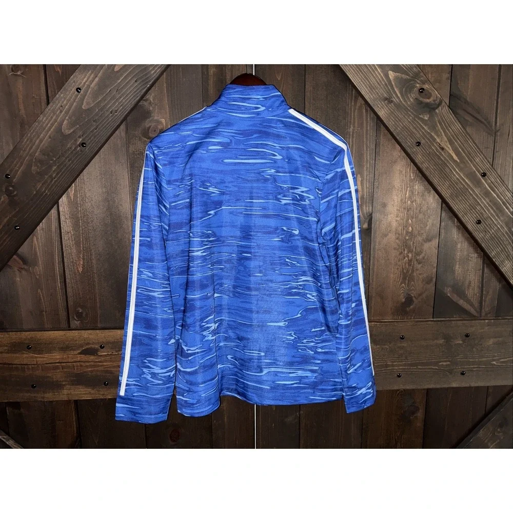 ADIDAS Track Jacket Boys Youth Size XL 18/20 Blue Full Zip Long Sleeve‎ 3 Stripe